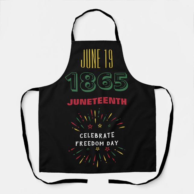 June 19 1865 Juneteenth Black History Fireworks Schürze (Vorderseite)