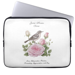 June Birth Month Blume Rose Elegante Laptopschutzhülle