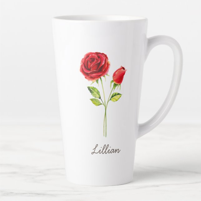June Birth Month Blume Rose Milchtasse (Rechts)