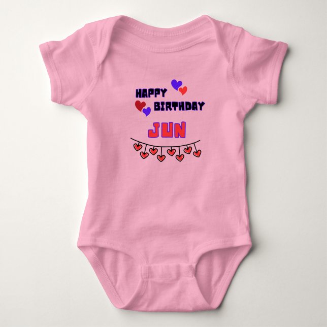 June Birthday Baby Bodysuit Baby Strampler (Vorderseite)
