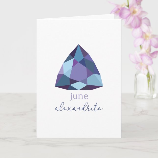 June Birthstone Alexandrite Karte (Orchidee)