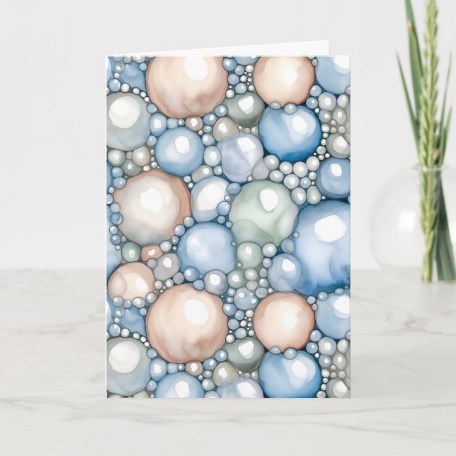June Birthstone Pearl Birthday Card Karte (Vorderseite)
