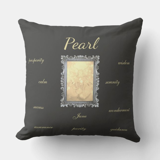 June Birthstone Pearl Fairy Kissen (Vorderseite)