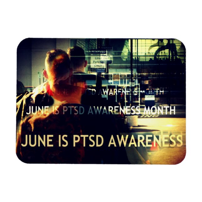 June ist PTSD Awareness Montag Flat Magnet (Horizontal)