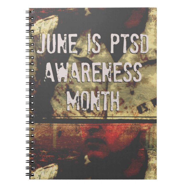 June ist PTSD Awareness Month Spirale Notebook Notizblock (Vorderseite)