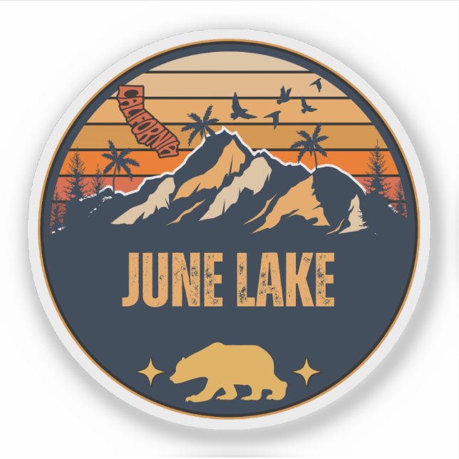 June Lake, California Aufkleber (Vorderseite)