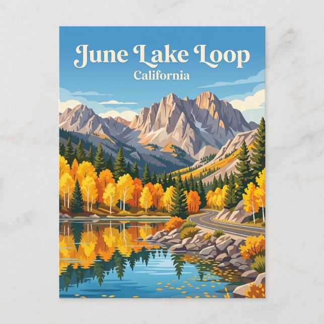 June Lake Loop USA Postkarte (Vorderseite)