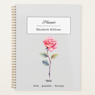 JUNE ROSE BIRTH BLUME PERSONALISIERT PLANER