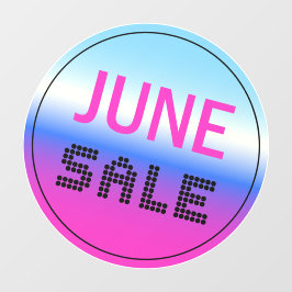 June Sale Window Clying Holographic Gradient Fensteraufkleber