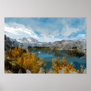 June See in der Sierra Nevada-Strecke von Poster