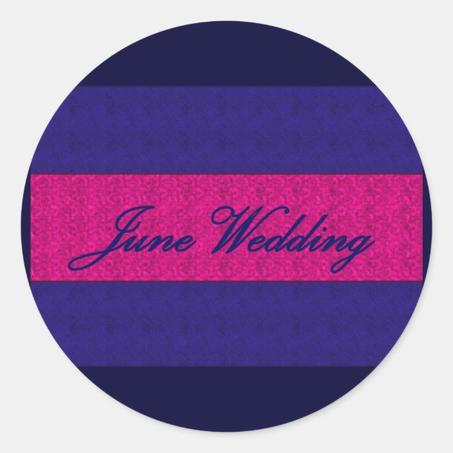 "June Wedding" Elegant Sticker (Vorderseite)