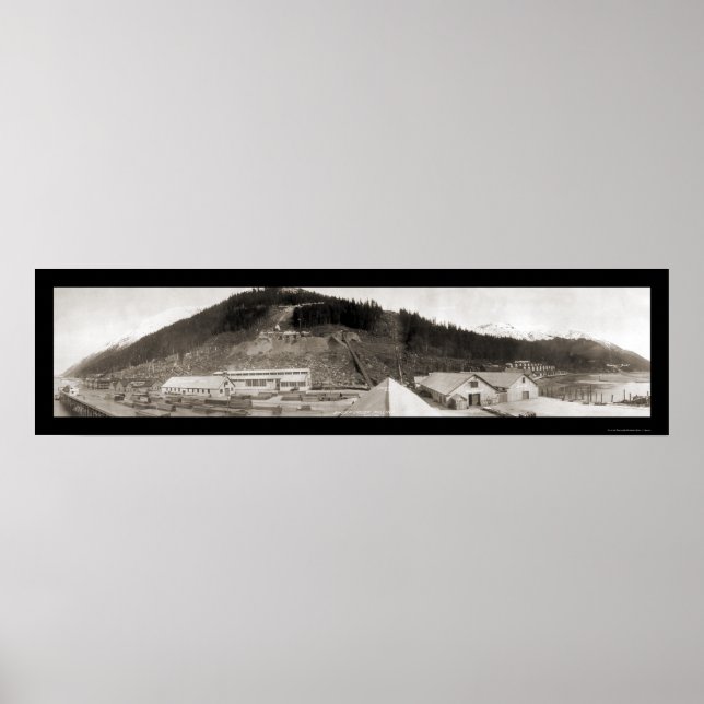 Juneau, AK Sheep Creek Foto 1914 Poster (Vorne)