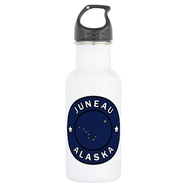Juneau Alaska Edelstahlflasche (Vorderseite)