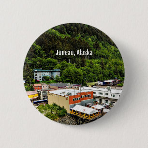Juneau, Alaska, Foto der Stadt Button