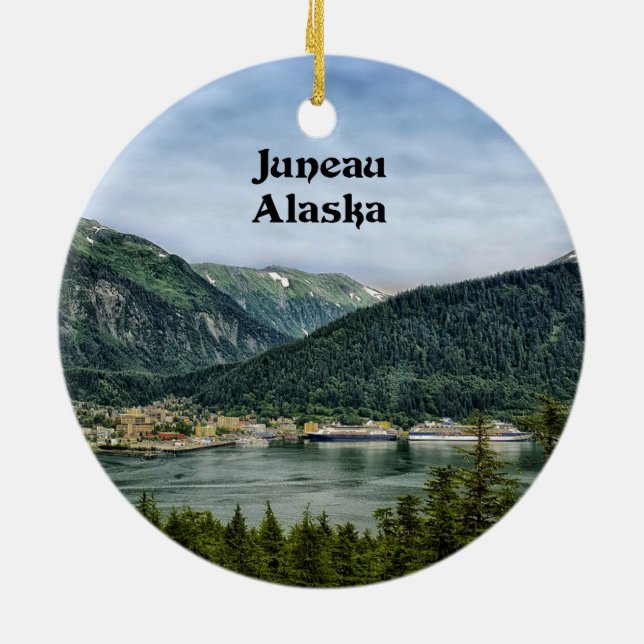 Juneau, Alaska Keramik Ornament (Hinten)