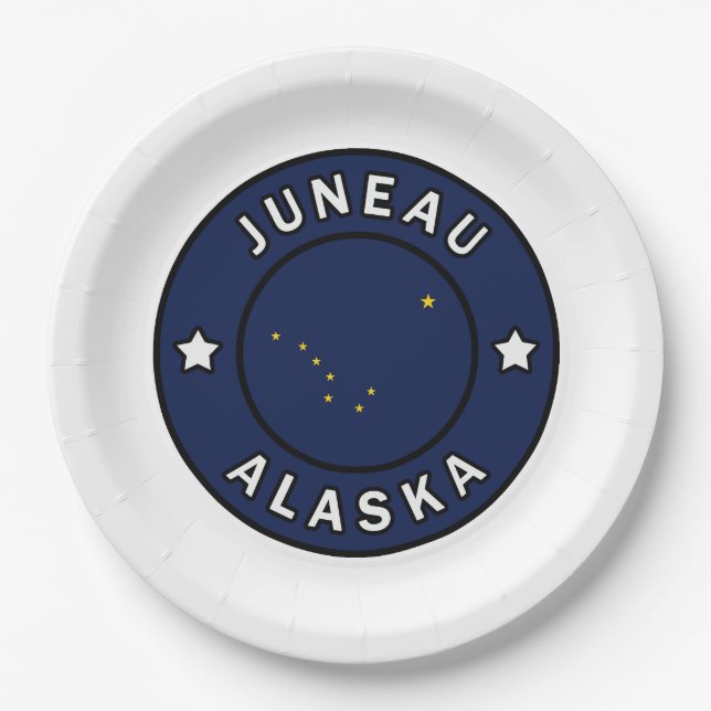 Juneau Alaska Pappteller (Vorderseite)