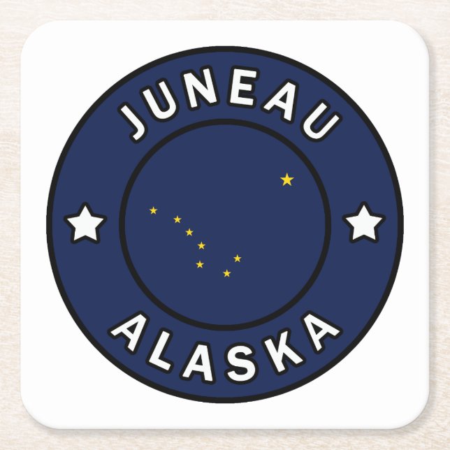 Juneau Alaska Rechteckiger Pappuntersetzer (Vorderseite)
