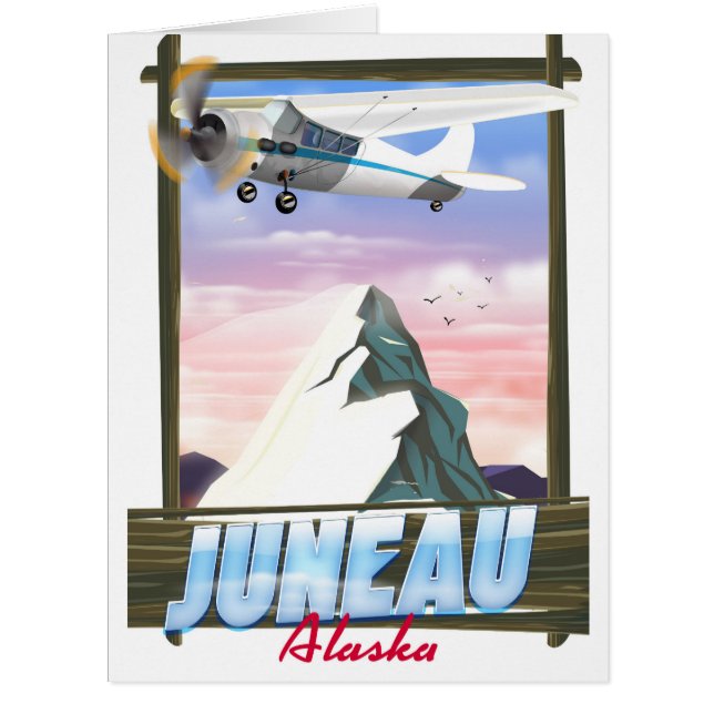 Juneau Alaska-Reiseplakat (Vorderseite)