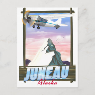 Juneau Alaska-Reiseplakat Postkarte