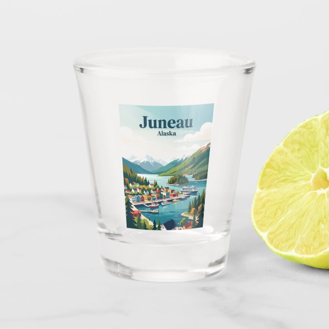 Juneau Alaska Schnapsglas (Vorderseite)