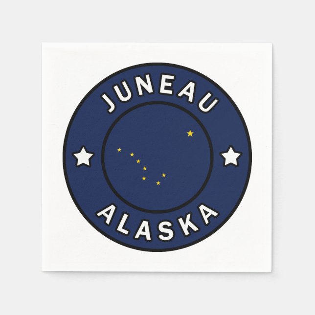 Juneau Alaska Serviette (Vorderseite)