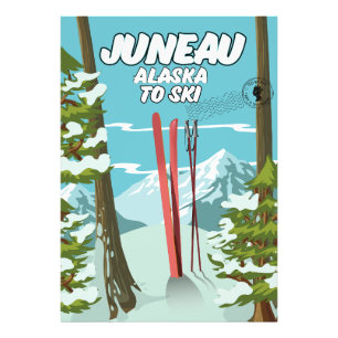 Juneau Alaska zum Ski Fotodruck