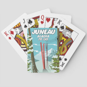 Juneau Alaska zum Ski Spielkarten
