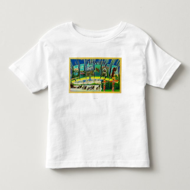 Juneau, AlaskaLarge Buchstabe ScenesJuneau, AK Kleinkind T-shirt (Vorderseite)