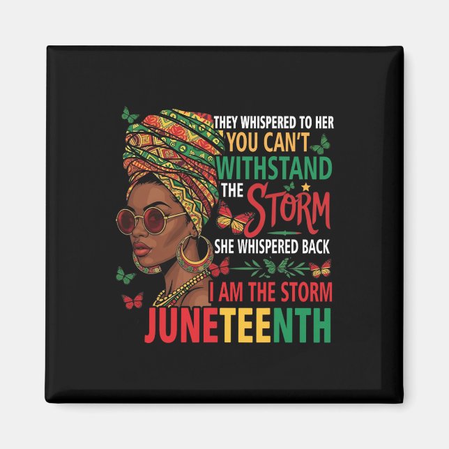 Junenteeth-Shirts Frauen Mädchen Sie flüsterte ich Magnet (Vorne)