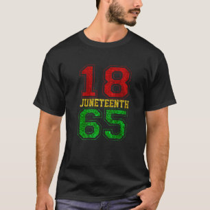Junenth 1865 Black Proud African American For June T-Shirt
