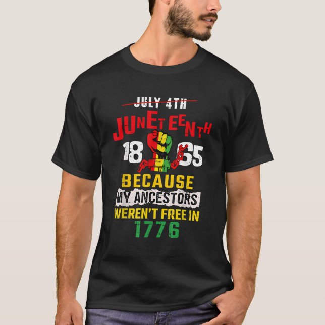 Junenth Afroamerikaner T-Shirt (Vorderseite)