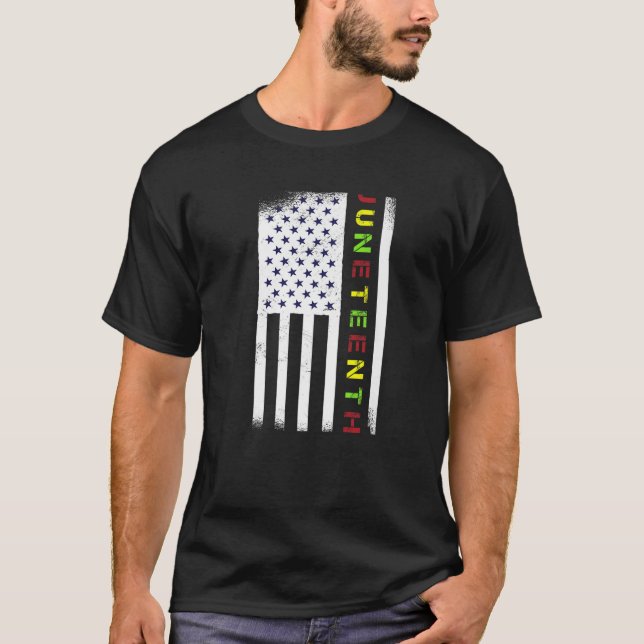 Junenth Emanzipation 4. Juli Flag 1865 Vorfahren T-Shirt (Vorderseite)