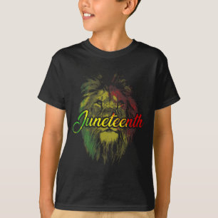 Junenth-Kunstwerk afrikanische Flagge schwarze Ges T-Shirt