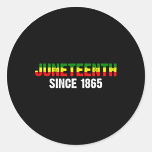 Juneteent ist mein Unabhängigkeitstag Afroamerikan Runder Aufkleber