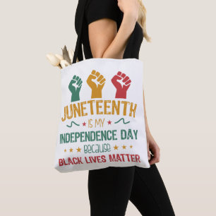 Juneteent ist mein Unabhängigkeitstag Afroamerikan Tasche