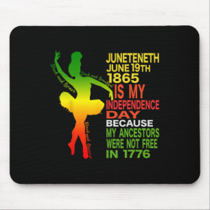 Juneteentchen Independence Dancer Black Girl Balle Mousepad