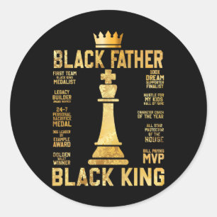 Juneteente Black King Mächtigste Schach Afrikaner Runder Aufkleber