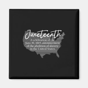 Juneteente Definition Usa Karte American Flag Blac Magnet