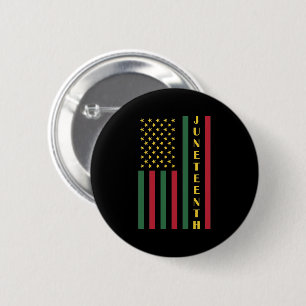 Juneteente Freedom Celebration USA Flag Button