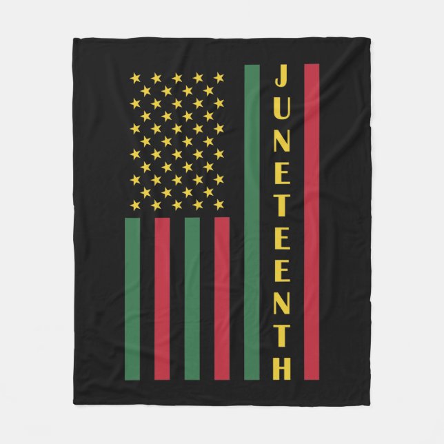 Juneteente Freedom Celebration USA Flag Fleecedecke (Vorderseite)