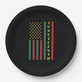 Juneteente Freedom Celebration USA Flag Pappteller