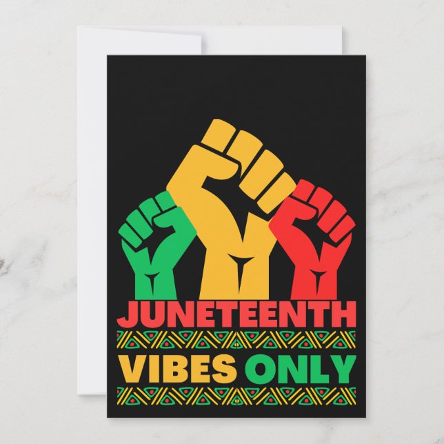 Juneteente Melanin Men Frauen Kinder Einladung (Vorderseite)