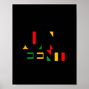 Juneteenth 1865 afroamerikanische Frau schwarze Le Poster