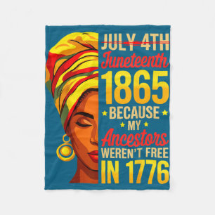 Juneteenth 1865 afroamerikanische Frauen schwarz Fleecedecke