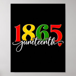 Juneteenth 1865 afroamerikanische schwarze Geschic Poster