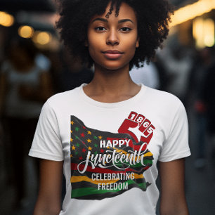JUNETEENTH 1865 Flag feiert Freiheit T-Shirt