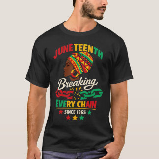 Juneteenth 1865 Freedom Chain African Women T-Shirt