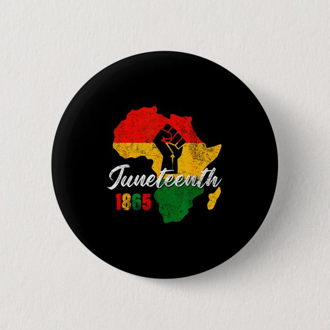 Juneteenth 1865 Freiheit Afrika schwarzer Stolz Mä Button (Vorderseite)