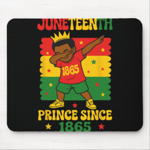 Juneteenth 1865 Groovy Kleiner Junge Dabbing Prinz Mousepad
