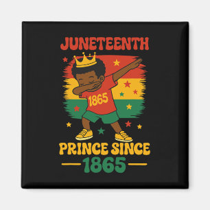 Juneteenth 1865 Groovy Prinz Kleinkind Dab Junge F Magnet